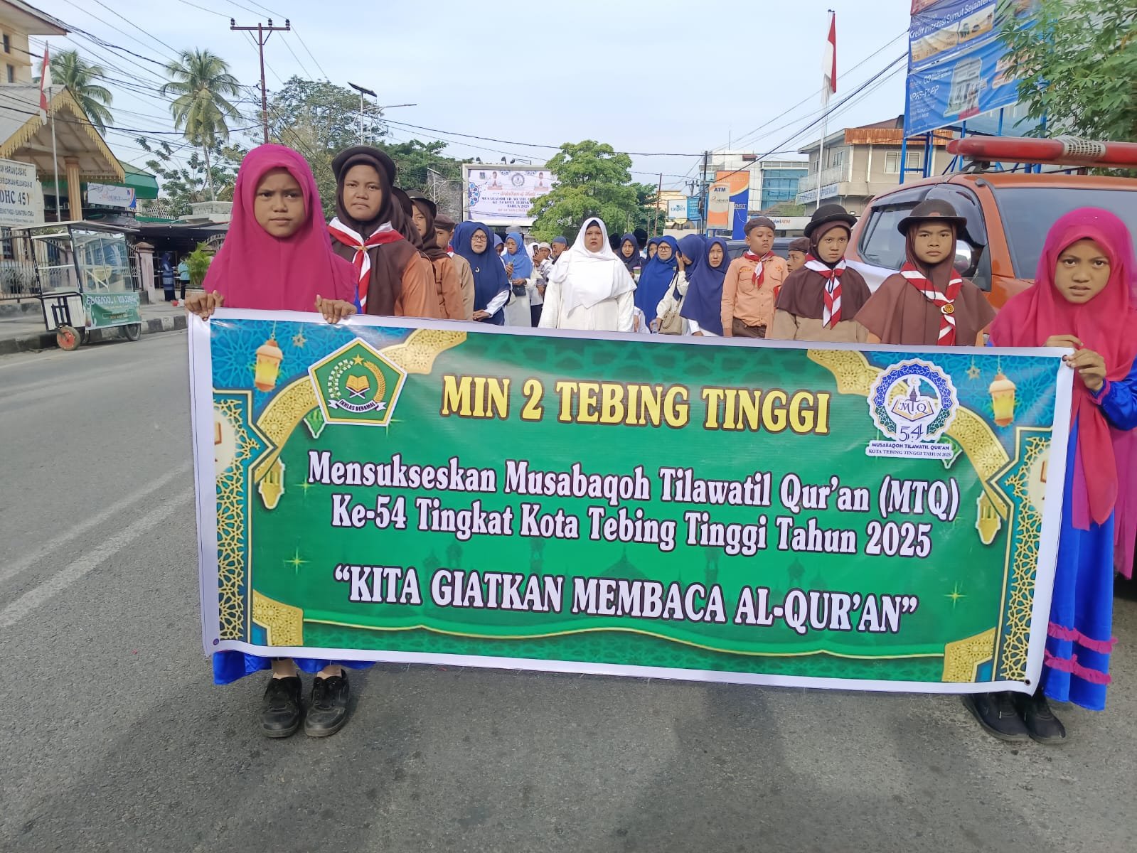 MIN 2 Tebing Tinggi Meriahkan Pawai Taaruf MTQ ke-54 Kota Tebing Tinggi